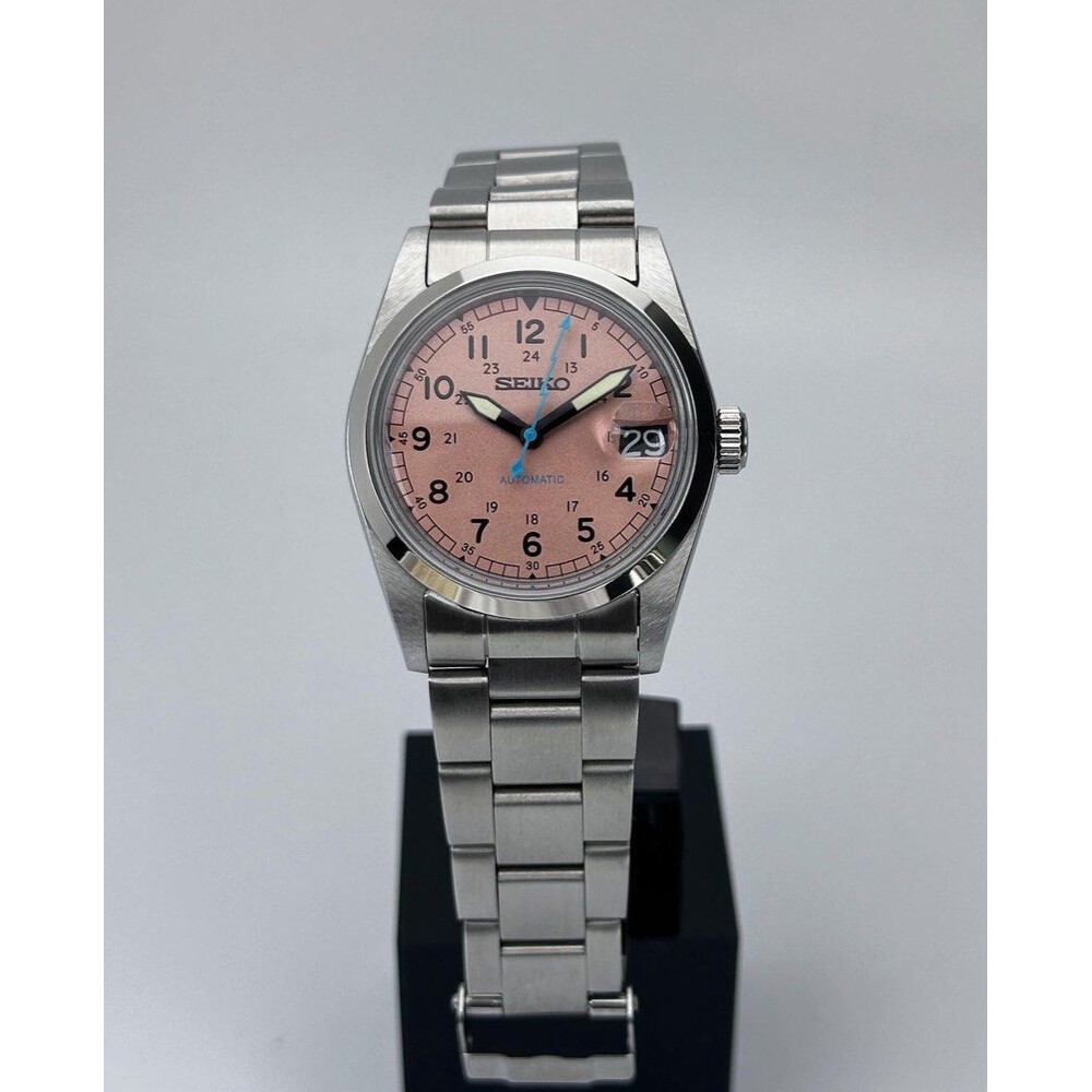 Custom Seiko Mod • Salmon Field Explorer Acrylic Glass • 36mm